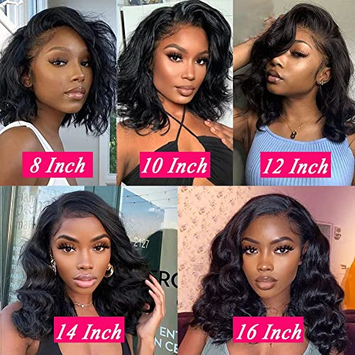 14 Inch Body Wave Lace Front Human Hair Wig X730704