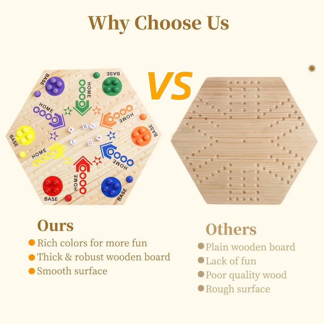 Double-Sided Wooden Marble Board Game Z93724