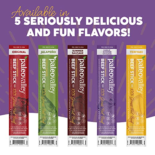 100% Grass Fed Garlic Summer Sausage Beef Sticks K91919