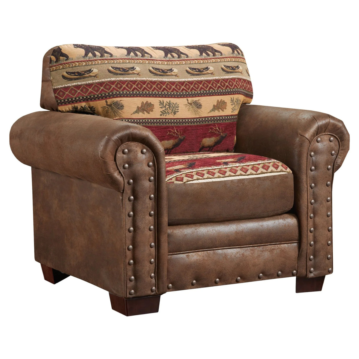4-piece Microfiber Sofa Set in Brown Q613