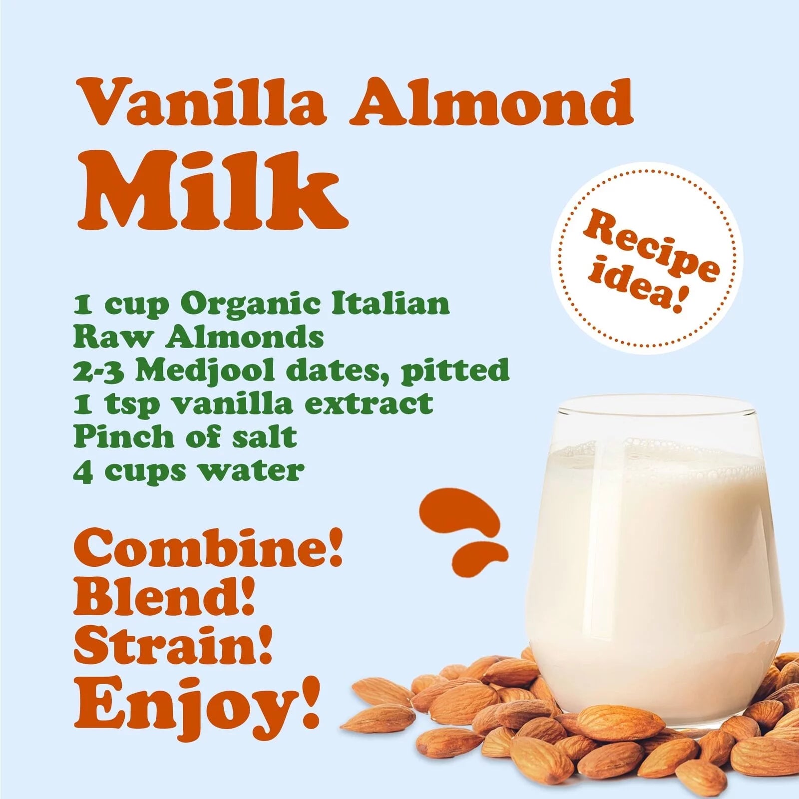 Organic Raw Almonds, 3 Pounds H4956