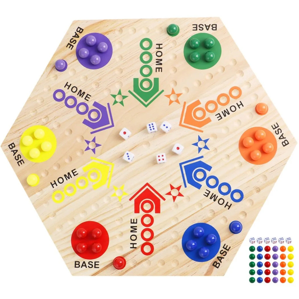 Double-Sided Wooden Marble Board Game Z93724