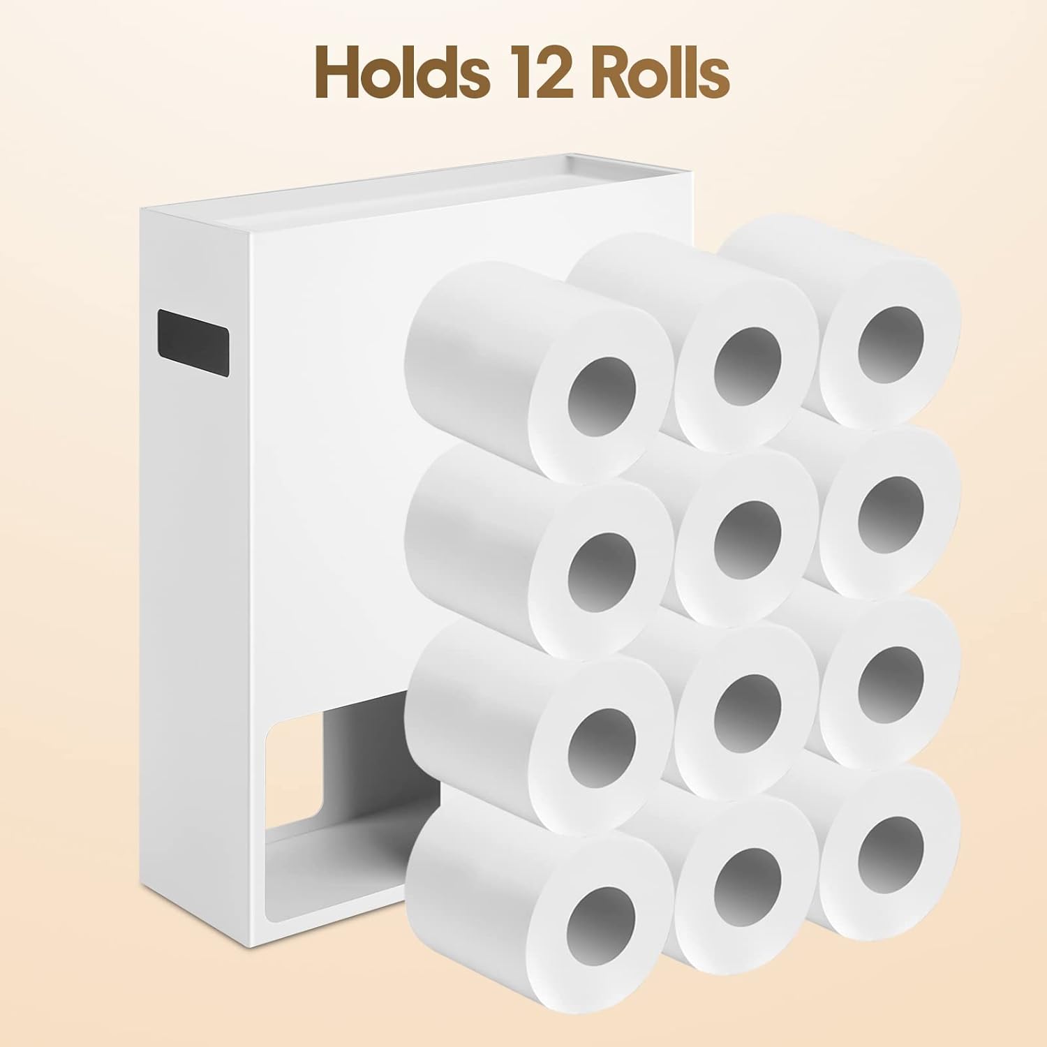 White Toilet Paper Storage Organizer C804976