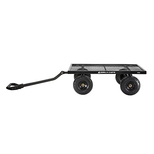 Black Steel Utility Wagon with Removable Side Panels, 4 Cu Ft, 900 lb Capacity T423976