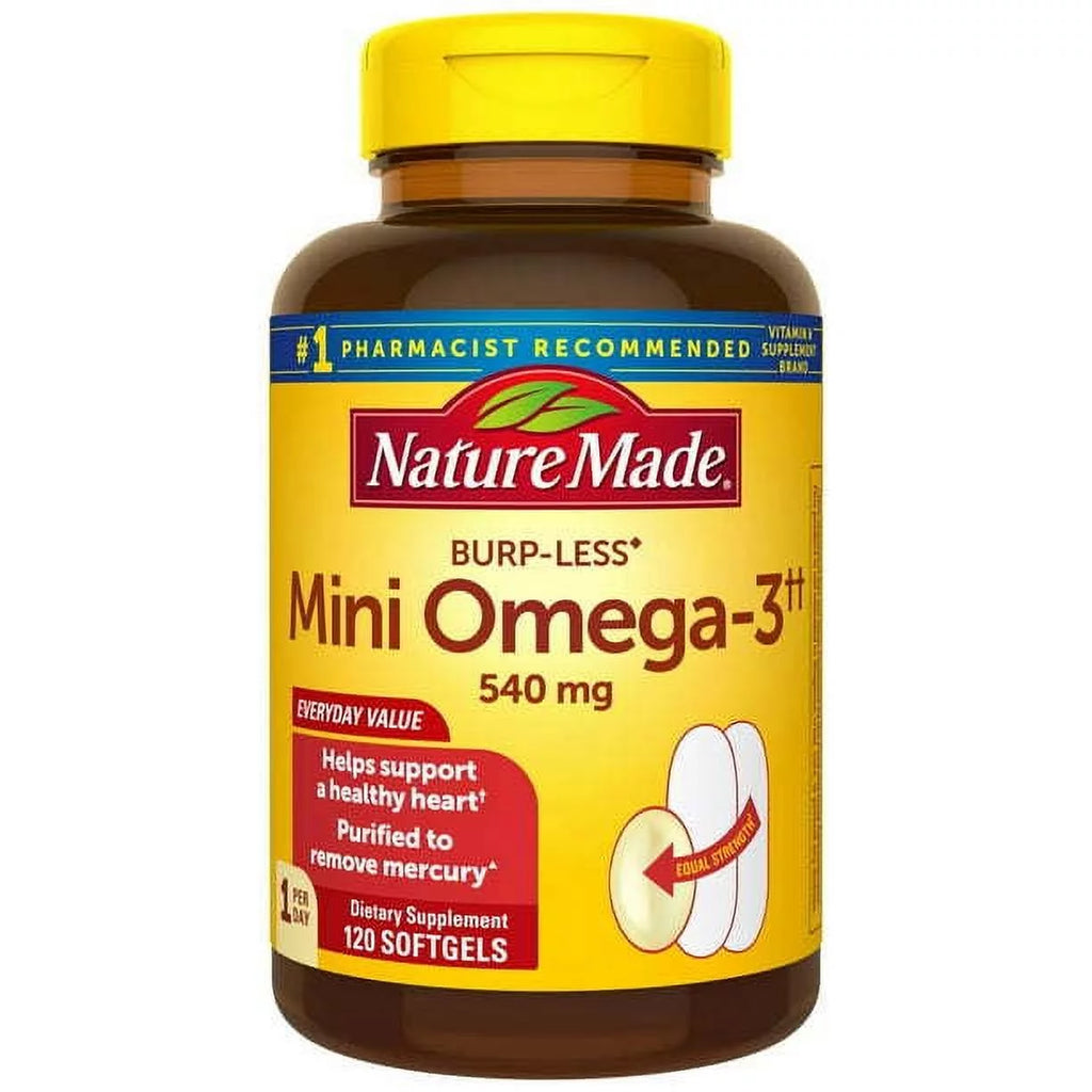 Burp-Less Mini 540 mg Omega-3 Supplement 120 Count A431