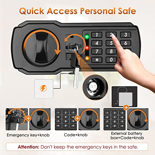 2.5 Cub Fireproof Waterproof Large Cabinet Safe Box with Fireproof Document Bag and Removable Shelf Digital Safe T46912