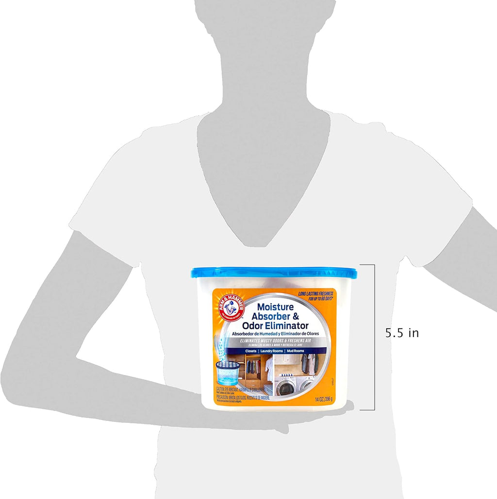 Fragrance Free Disposable Moisture Absorber and Odor Eliminator 14 oz. Tub X655671