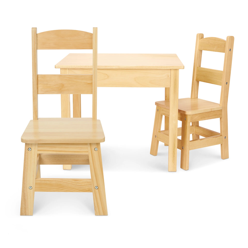 Solid Wood Table and 2 Chairs Set E791