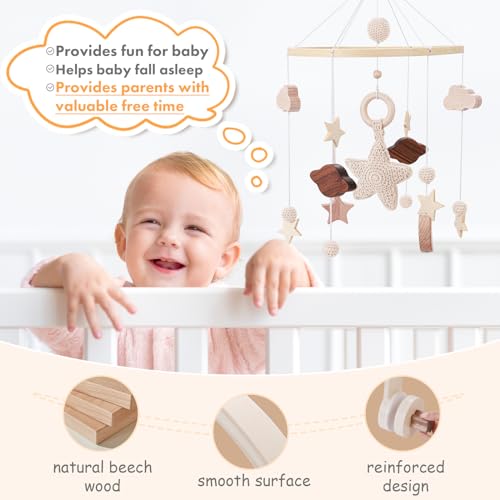 Boho Bee Flower Baby Crib Mobile O4795