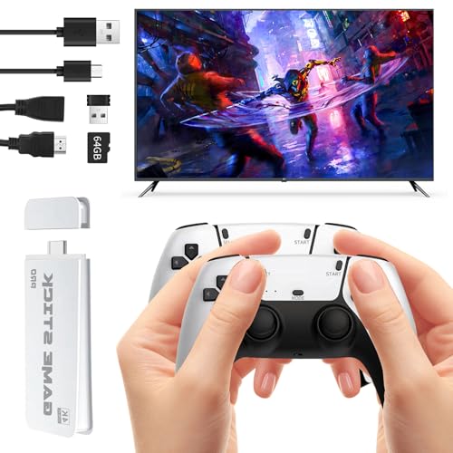 Retro Game Console with 20000+ Classic Games, 64GB, 4K, HDMI Output, Dual 2.4G Wireless Controllers P155