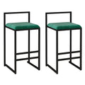 Set of 2 Low Back Wrought Iron Bar Stools W5741