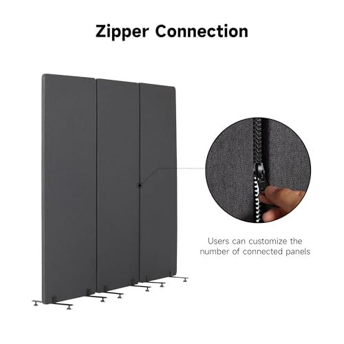 24" x 66" Single Panel Room Divider with Removable Side Zipper Y5042