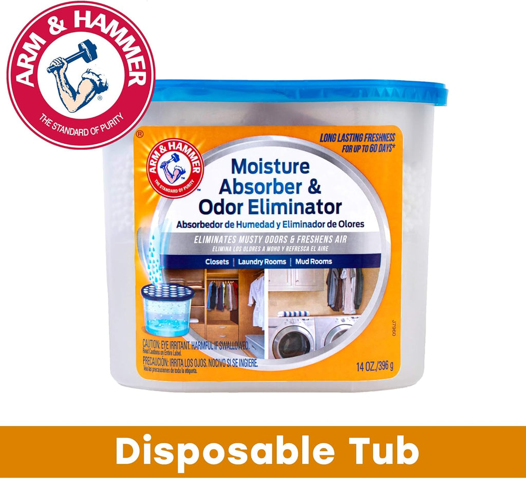 Fragrance Free Disposable Moisture Absorber and Odor Eliminator 14 oz. Tub X655671