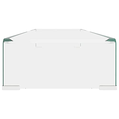 Clear Glass TV Stand 39.4"x11.8"x5.1" U3562