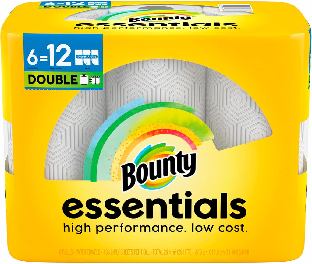 6 Double Rolls White Paper Towels S79450