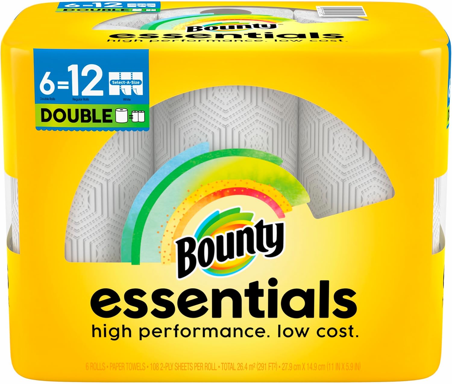 6 Double Rolls White Paper Towels S79450