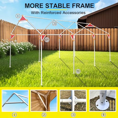 26X14X10.5FT Portable Paint Booth with 6pcs Mesh Windows B140