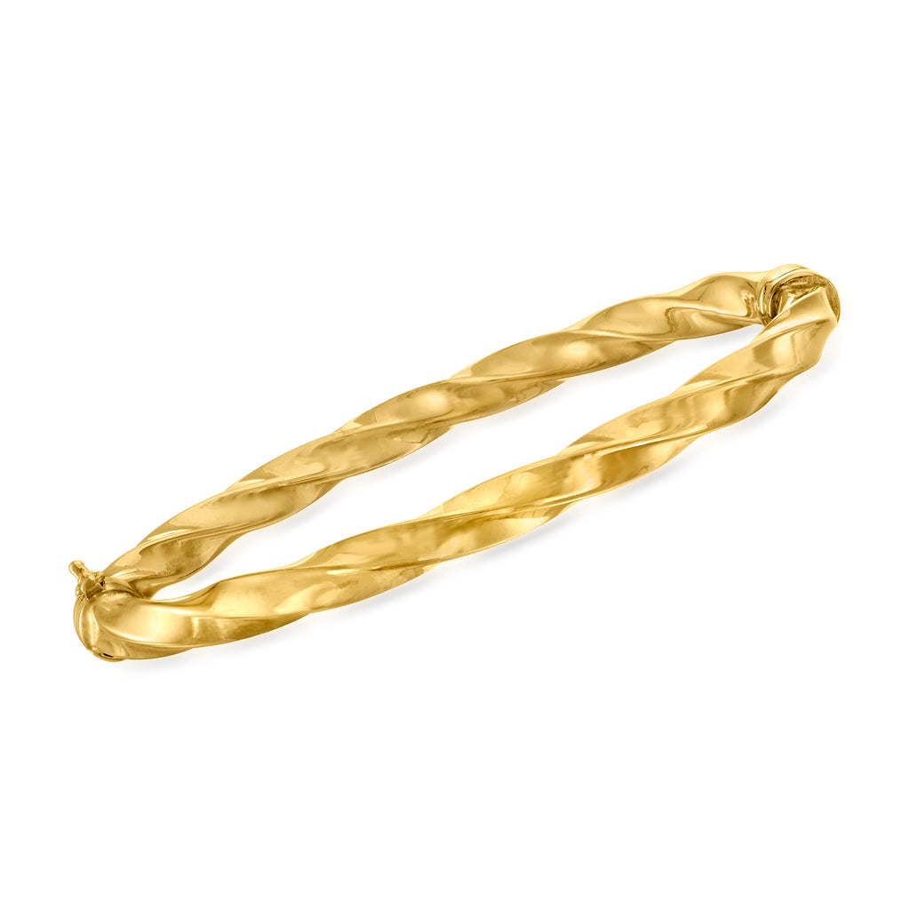 18kt Gold Over Sterling Twisted Bangle Bracelet F296