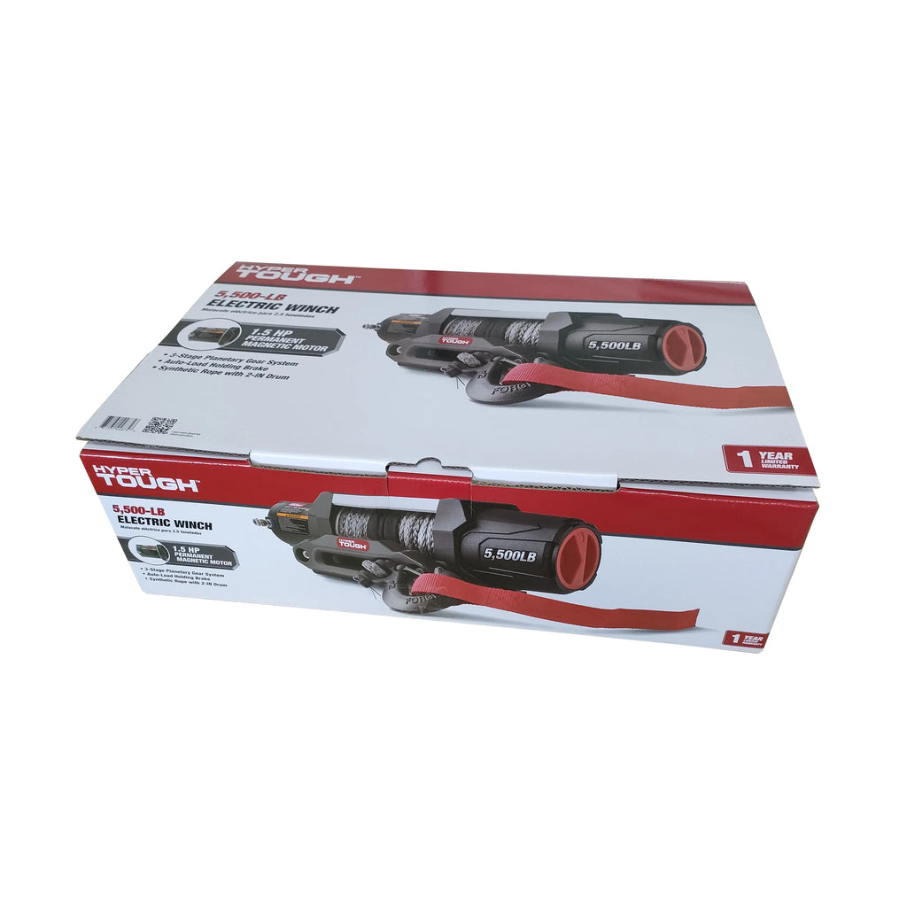 5500 lb 12V DC Electric UTV Winch with 50ft Synthetic Rope and Mounting Bracket G800533