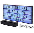 Mini Rainbow Color Changing Light Up Letter Board Sign with 100 Letters and Symbols, 3 Modes, 8"x6" R1945