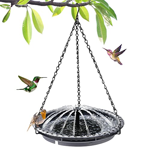 Solar Powered Bird Bath Fountain with 4 Water Spray Q52540