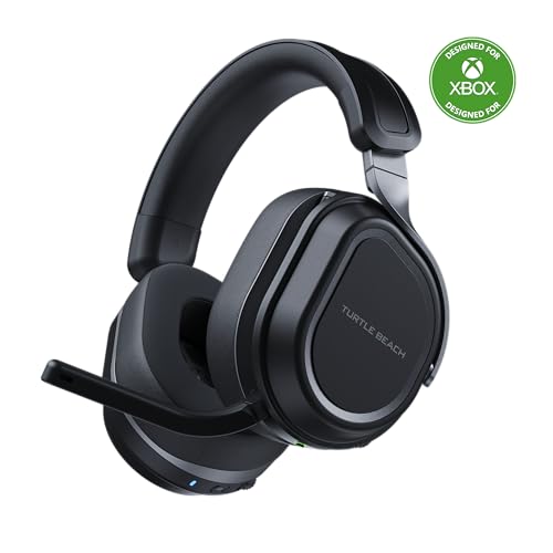 Black Wireless Gaming Headset with Memory Foam Cushions B449293