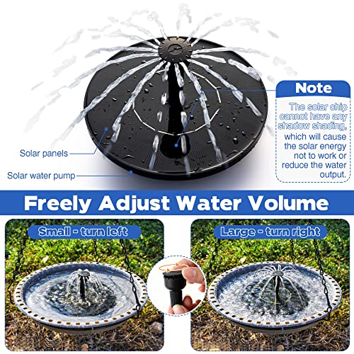 Solar Powered Bird Bath Fountain with 4 Water Spray Q52540