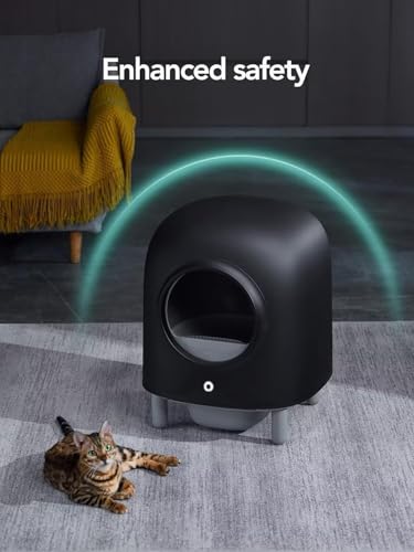 Black Automatic Self Cleaning Cat Litter Box T284522