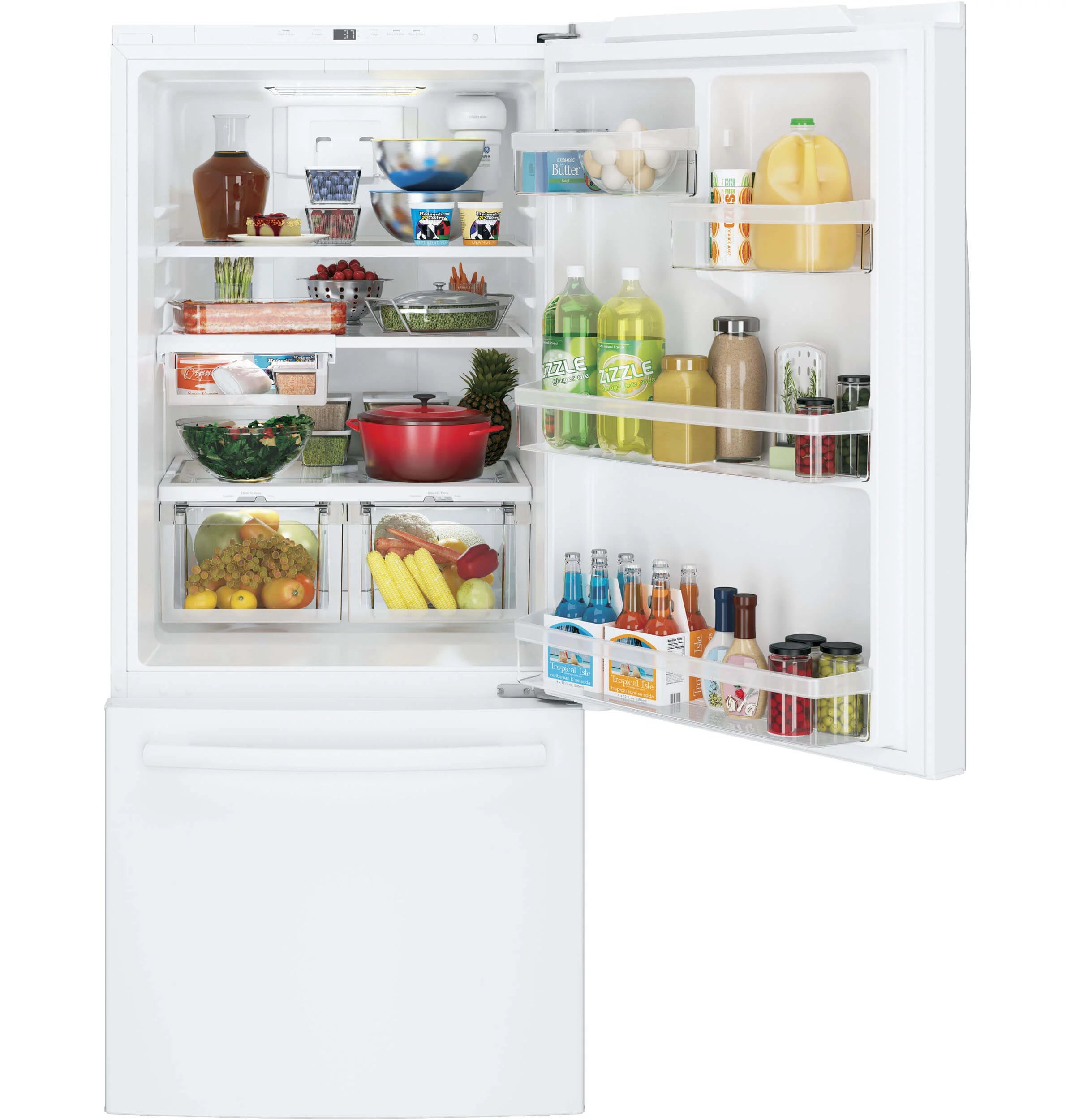 White 30 Inch Bottom Freezer Refrigerator X84312