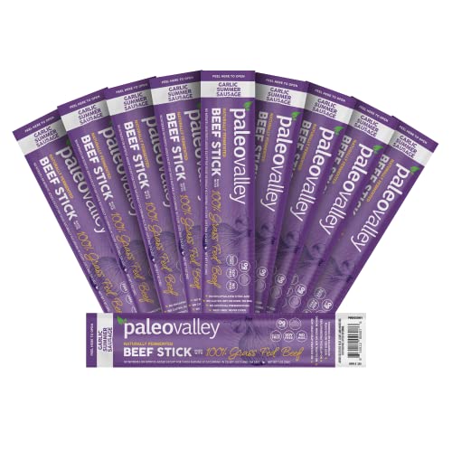100% Grass Fed Garlic Summer Sausage Beef Sticks K91919