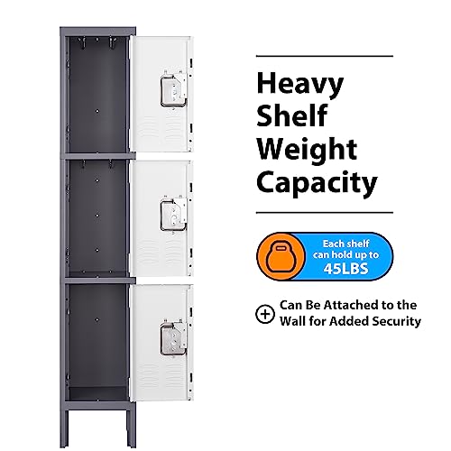 Grey White 2 Door Steel Locker J48959