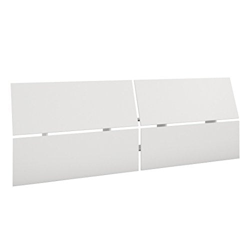 4-Piece Bedroom Set with Bed Frame, Headboard, Nightstand & Dresser, Queen White Bark Grey D183
