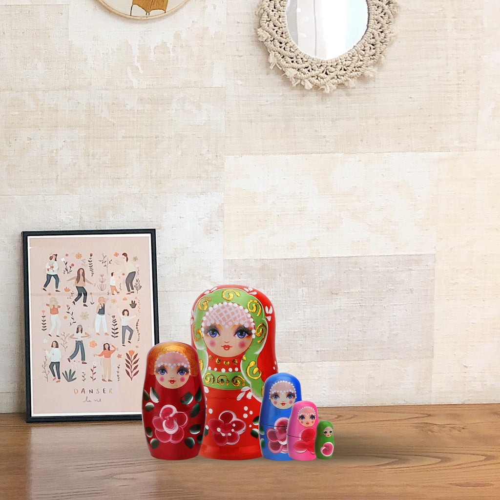 5 Pcs Matryoshka Nesting Dolls R2810