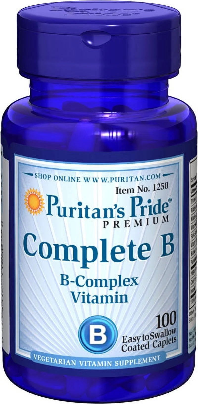 Vitamin B Complex 100 Caplets J1939