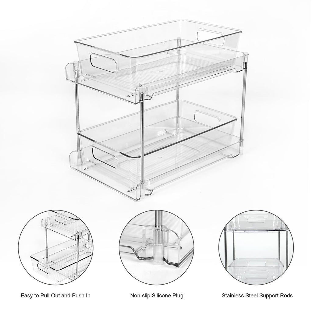 Clear 2-Tier Under Sink Pull-Out Drawer Z482762