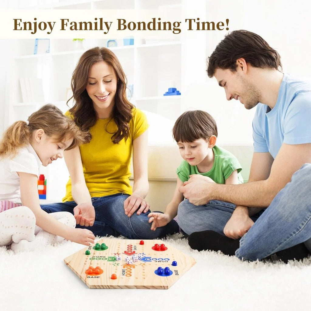 Double-Sided Wooden Marble Board Game Z93724