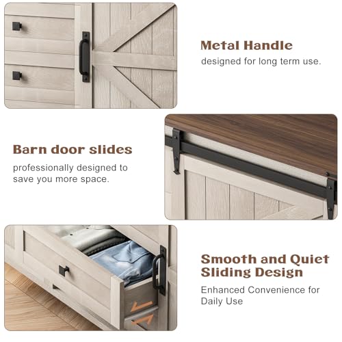 White 4 Drawer Wood Dresser K166