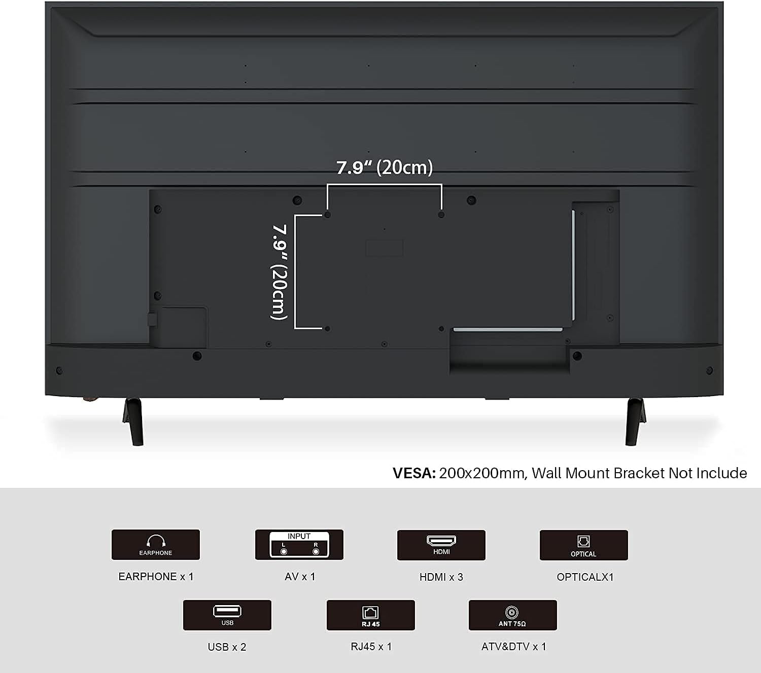 55 inch 4K UHD HDR Smart LED Android TV F2197