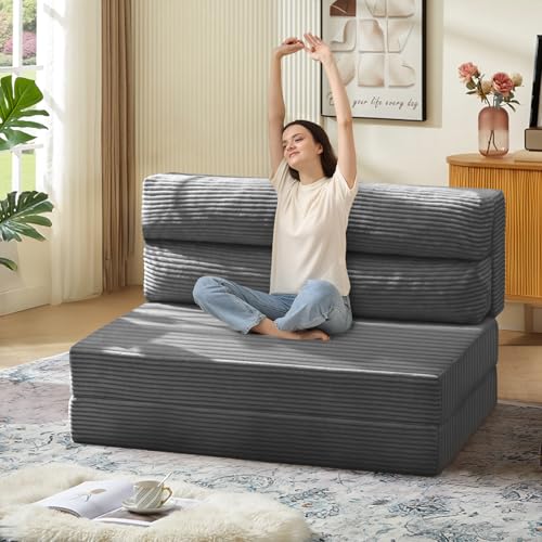 Grey Folding Sofa Bed O342318