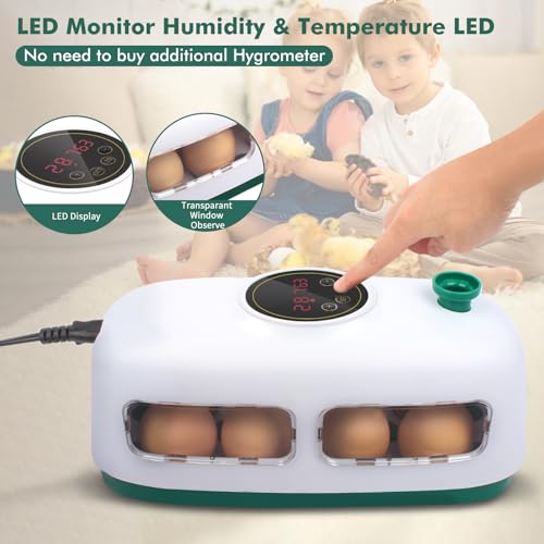 12-24 Poultry Incubator with Automatic Egg Turning and Temperature Control E465
