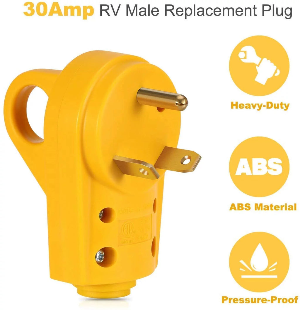 30 Amp 125V RV Power Cord Receptacle Plug D65269