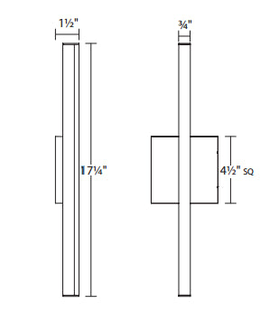 Satin White LED Bath Bar D326