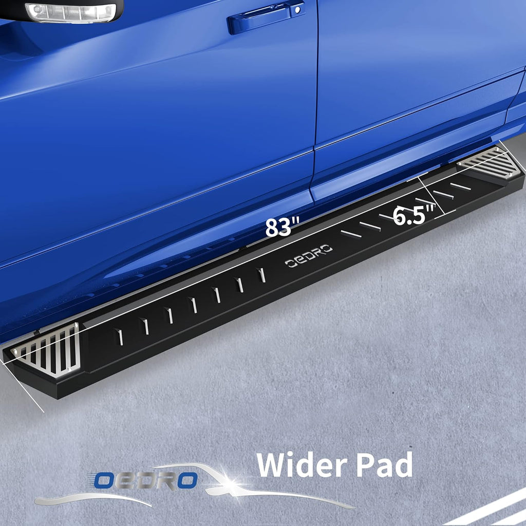 Textured Black Steel Running Boards Side Step Rails X28318