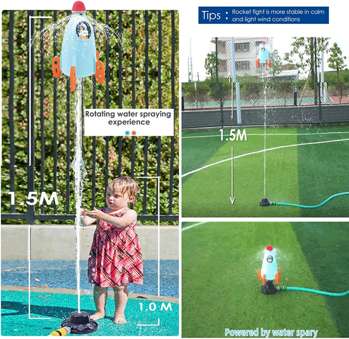 Water Rocket Sprinkler Toy for Kids M514620