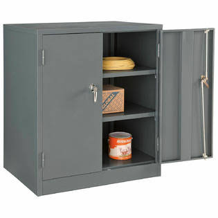 Assembled Counter Height Cabinet, 36x24x42, Gray U57614