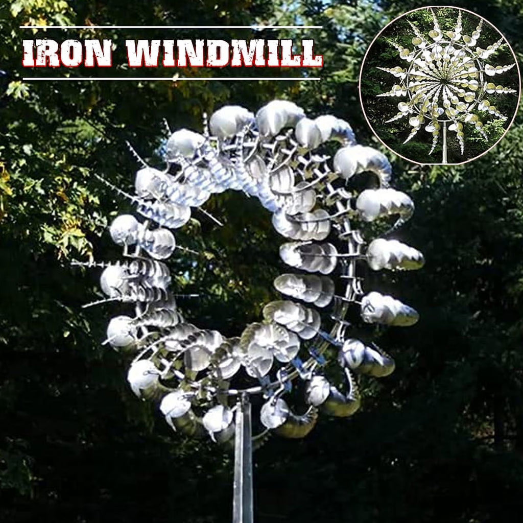 Kinetic Metal Wind Spinner for Patio Garden Decorations F1510
