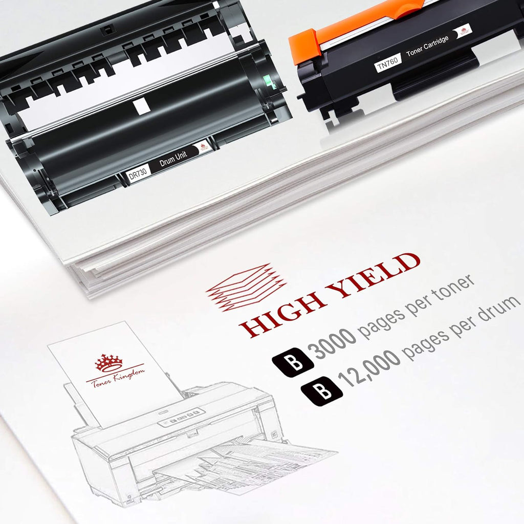 Compatible Toner Cartridges and Drum for Brother Printers (2 Black Toners, 1 Drum Unit) L680566