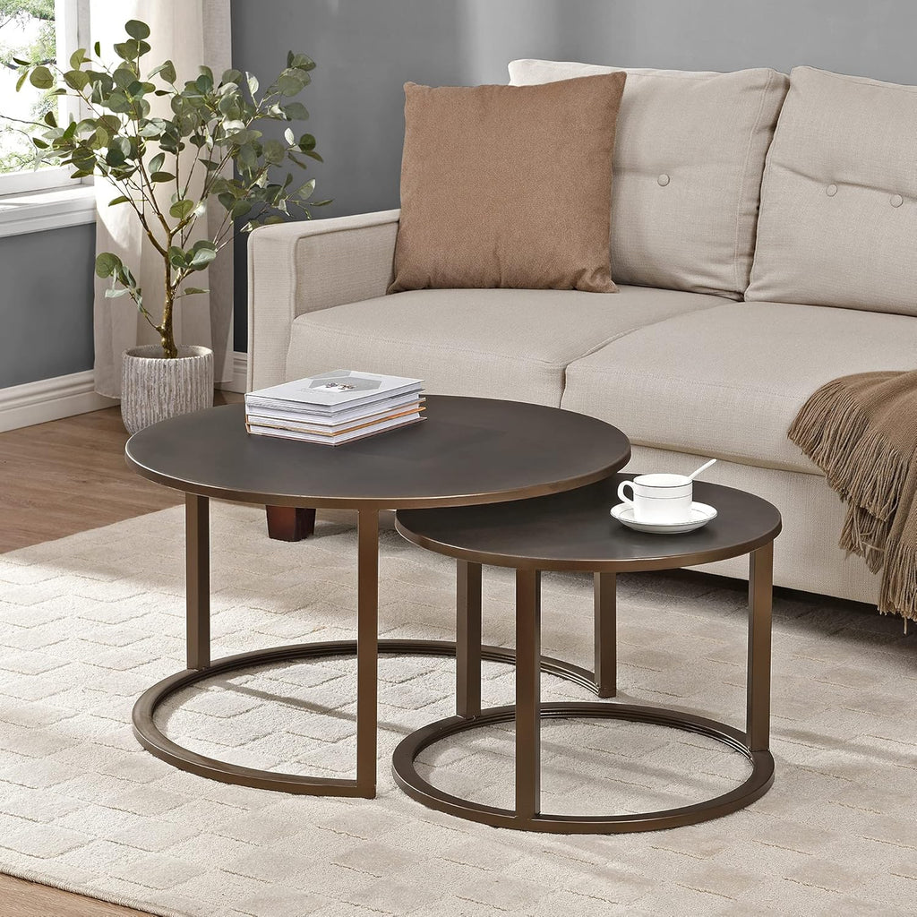 Silver Nesting Coffee Table 2-Piece Set M1207