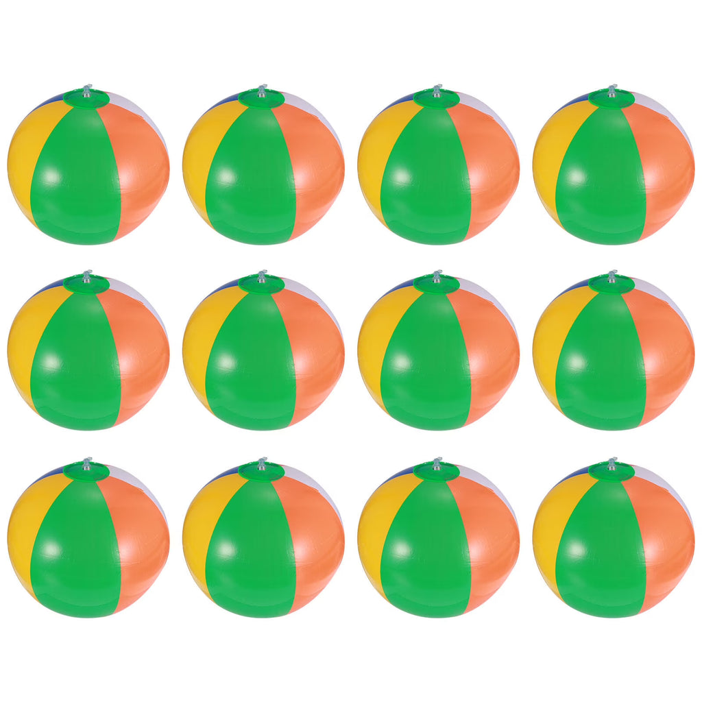 12 Pcs Inflatable Beach Balls Pool Toys Y7193