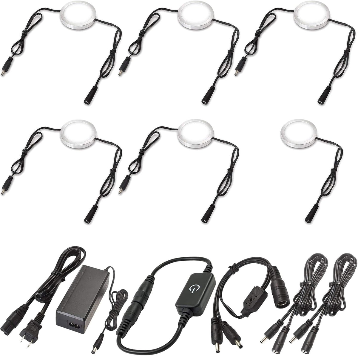 Under Cabinet LED Lighting Kit, Touch Dimmable, 12 Lights, Warm White M453
